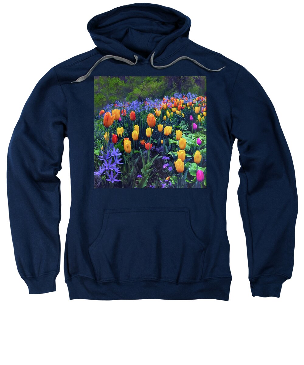 Tulips Sweatshirt featuring the photograph Procession of Tulips by Jessica Jenney