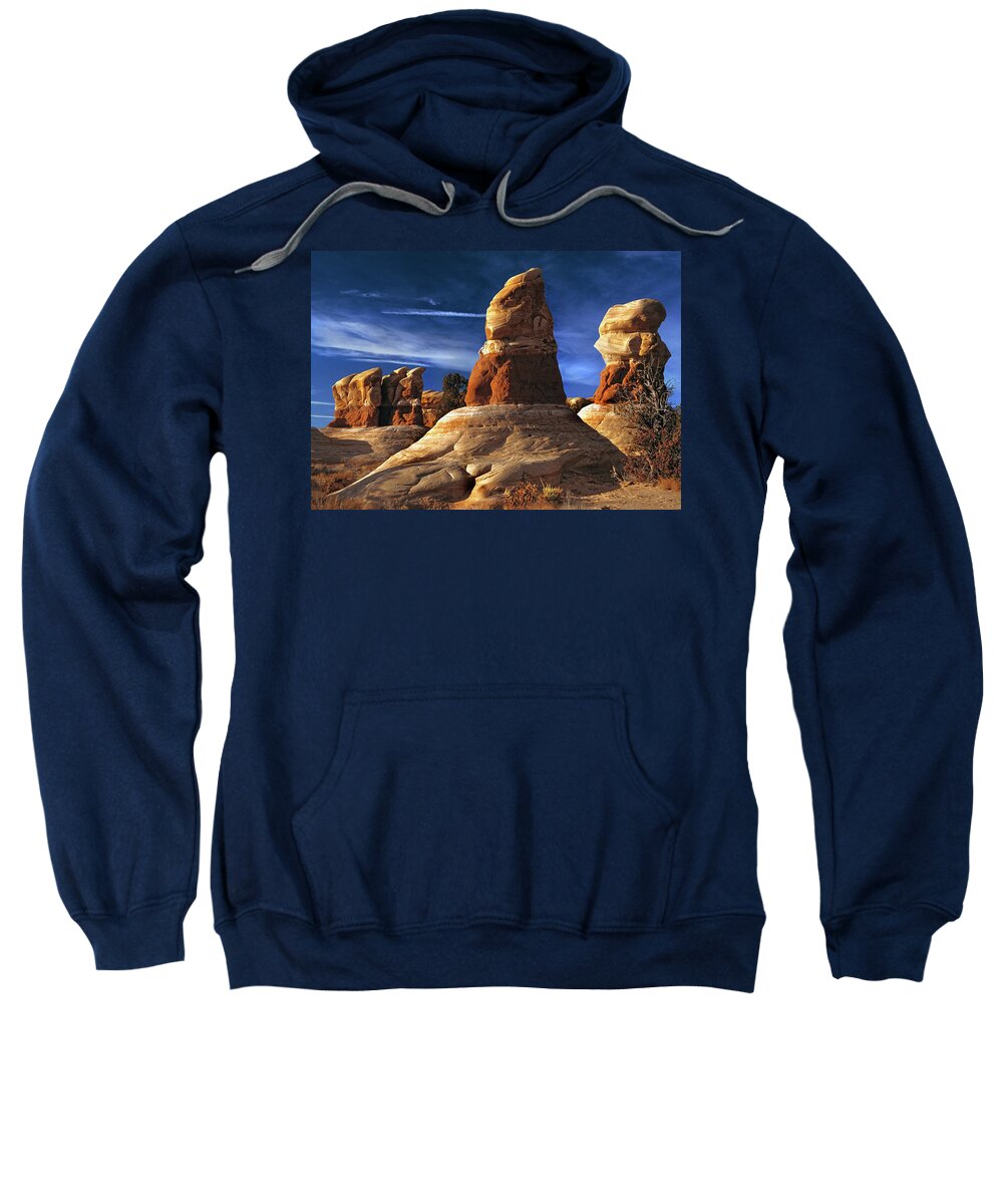 Sandstone Sweatshirt featuring the photograph Sandstone Hoodoos in Utah Desert #5 by Douglas Pulsipher