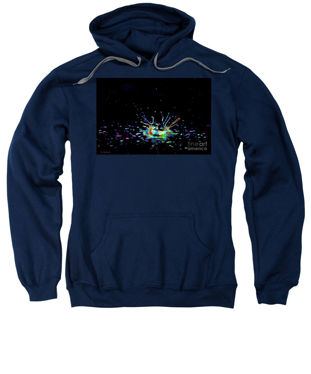  Drop Sweatshirt featuring the photograph A drop that is a crown by Arik Baltinester