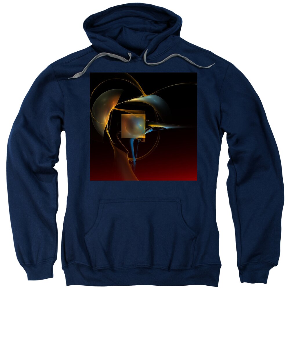 Abstract Sweatshirt featuring the digital art Abstract Still Life 012211 by David Lane