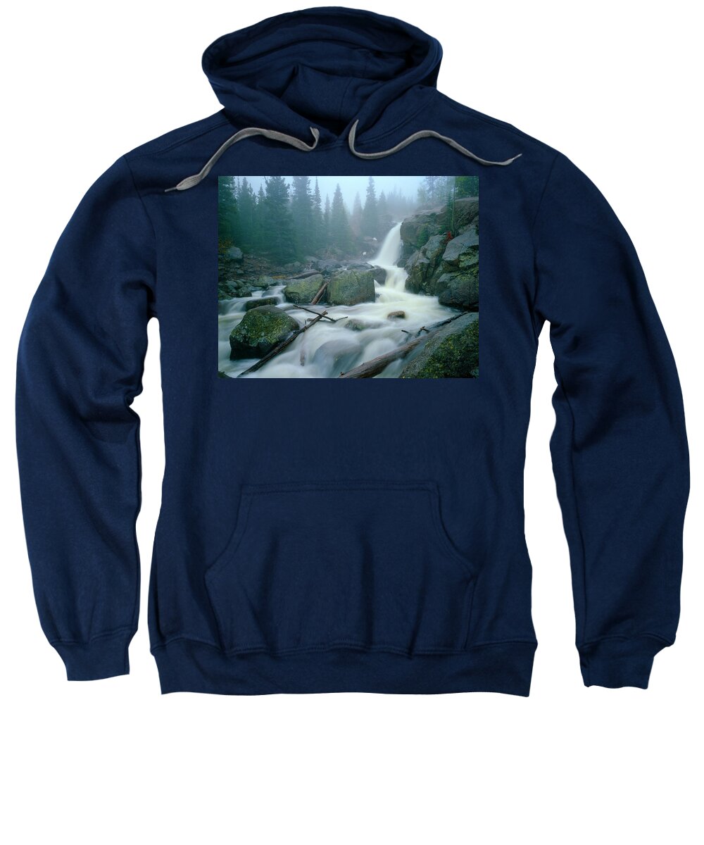 Wild Sweatshirt featuring the photograph Alberta Falls by Mark Miller