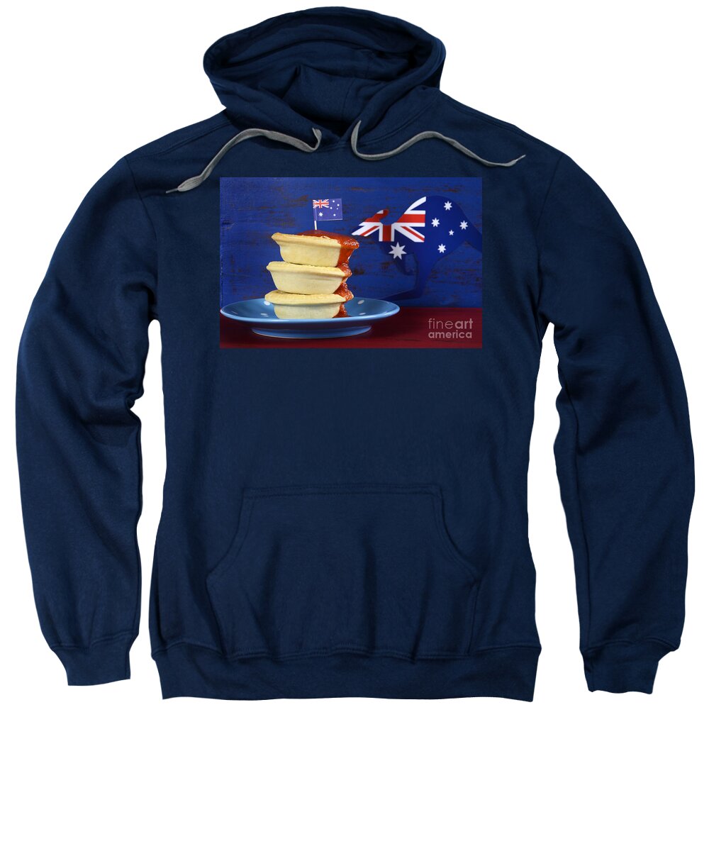 Australia Sweatshirt featuring the photograph Australian iconic meat pies and tomato sauce by Milleflore Images