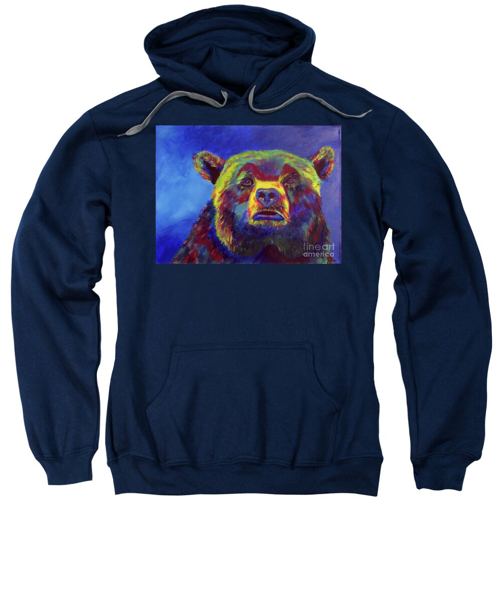Bear Sweatshirt featuring the painting Big Bear by Sara Becker