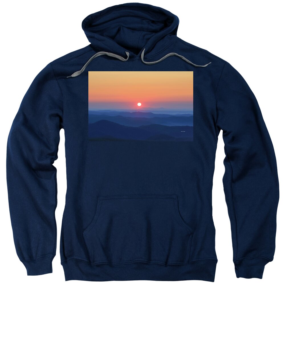 Blue Ridge Mountains Sweatshirt featuring the photograph Blue Ridge Sunrise by Dale R Carlson