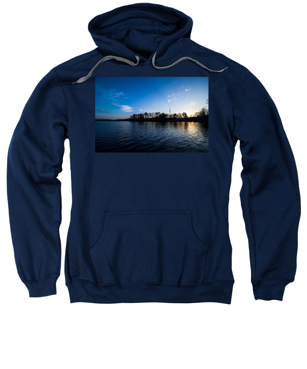 Sunset Sweatshirt featuring the photograph Blue Water by Mike Dunn