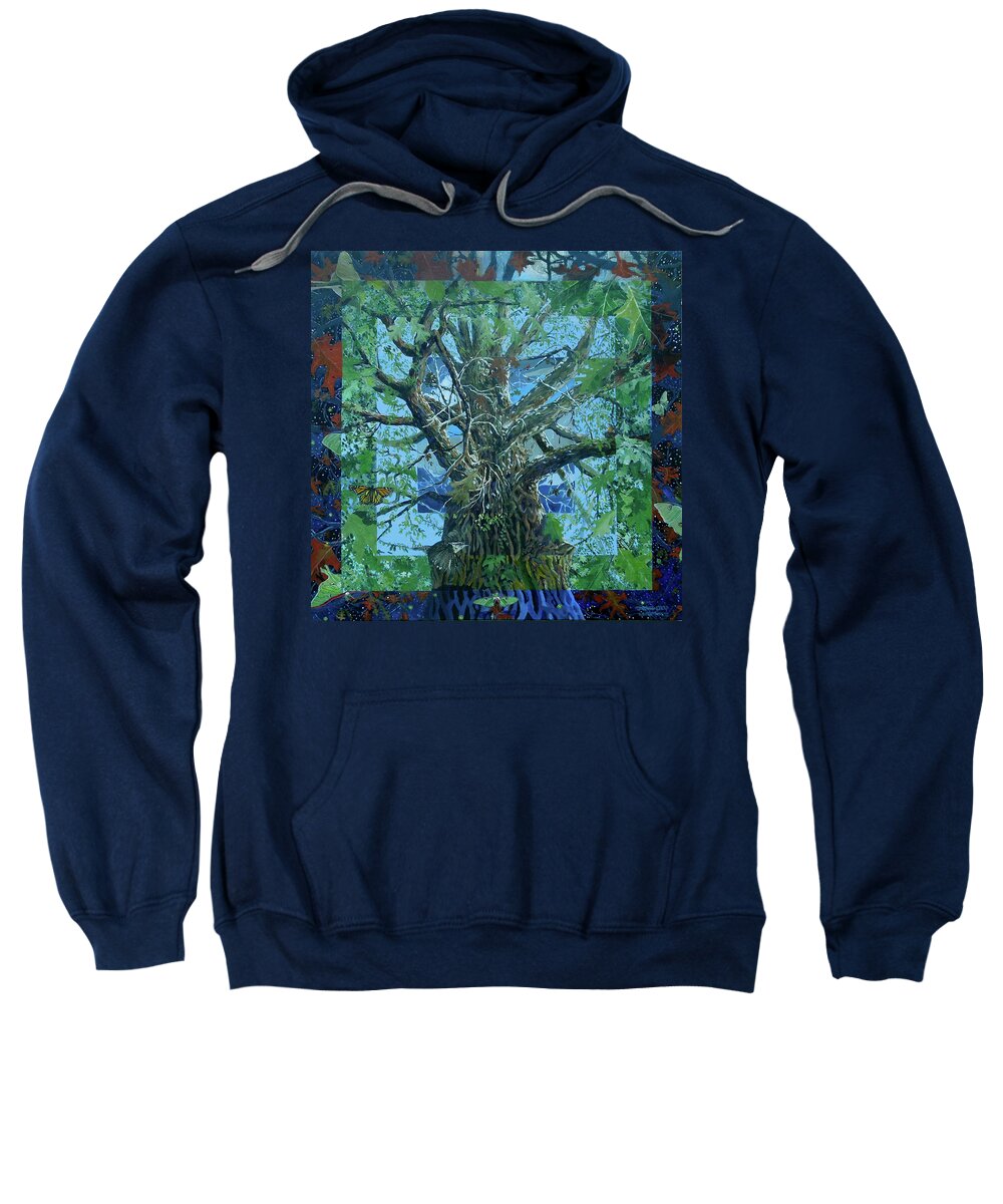 Forest Sweatshirt featuring the painting Boundary Series XVI by Thomas Stead