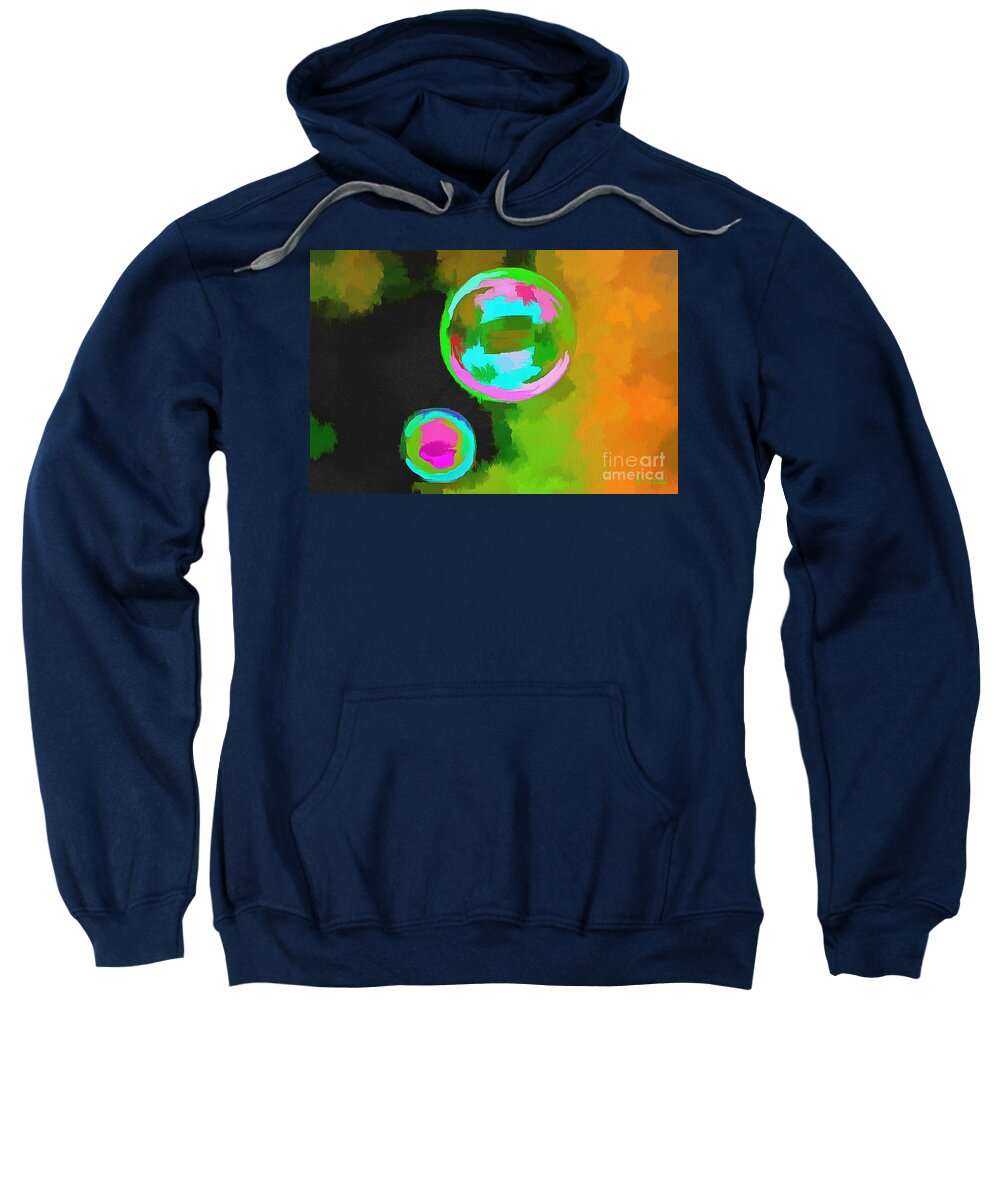 Bubbles Sweatshirt featuring the digital art Bubbles by Humphrey Isselt