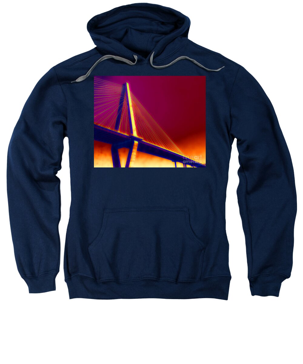 1000 Views Sweatshirt featuring the photograph Charleston Crossing by Jenny Revitz Soper