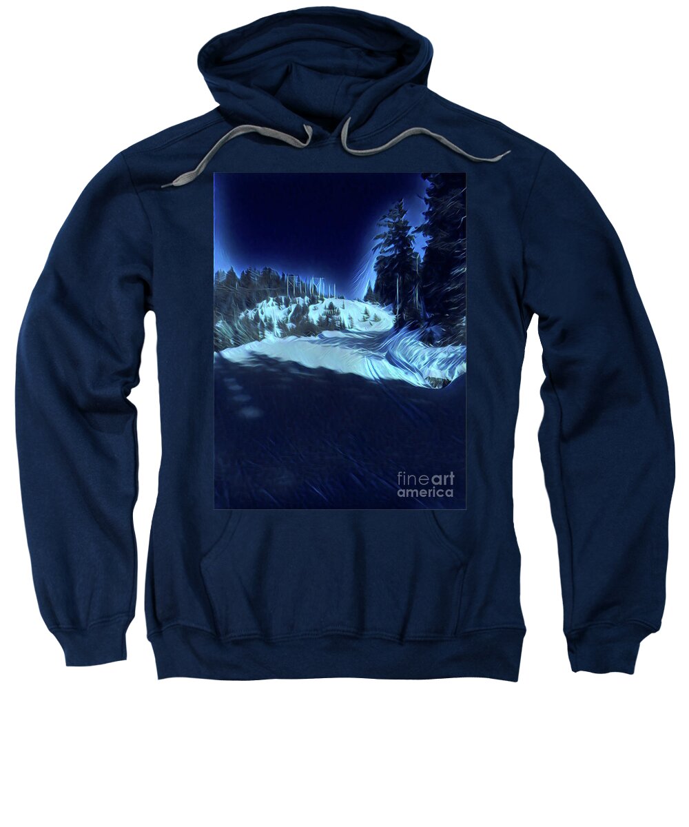 Blue Period Sweatshirt featuring the photograph Cypress Bowl, W. Vancouver, Canada by Bill Thomson