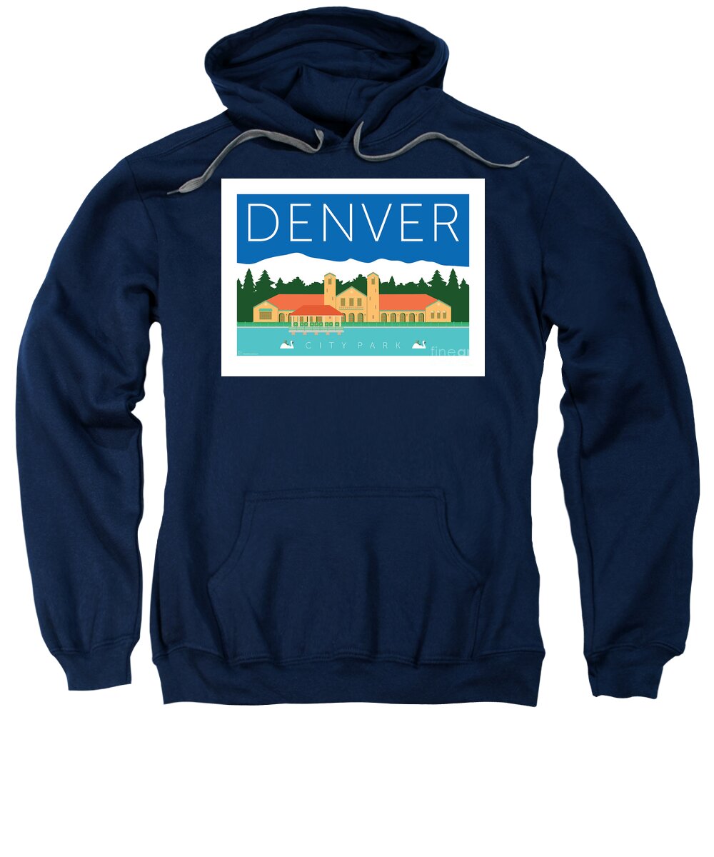 Denver Sweatshirt featuring the digital art DENVER City Park by Sam Brennan