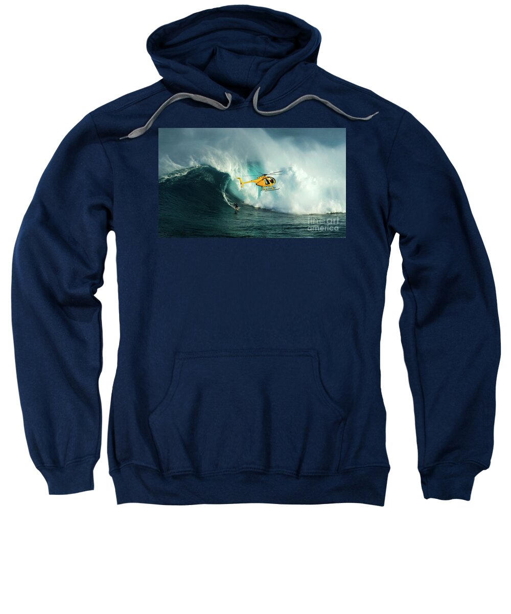 Extreme Sports Sweatshirt featuring the photograph Extreme Surfing Hawaii 6 by Bob Christopher
