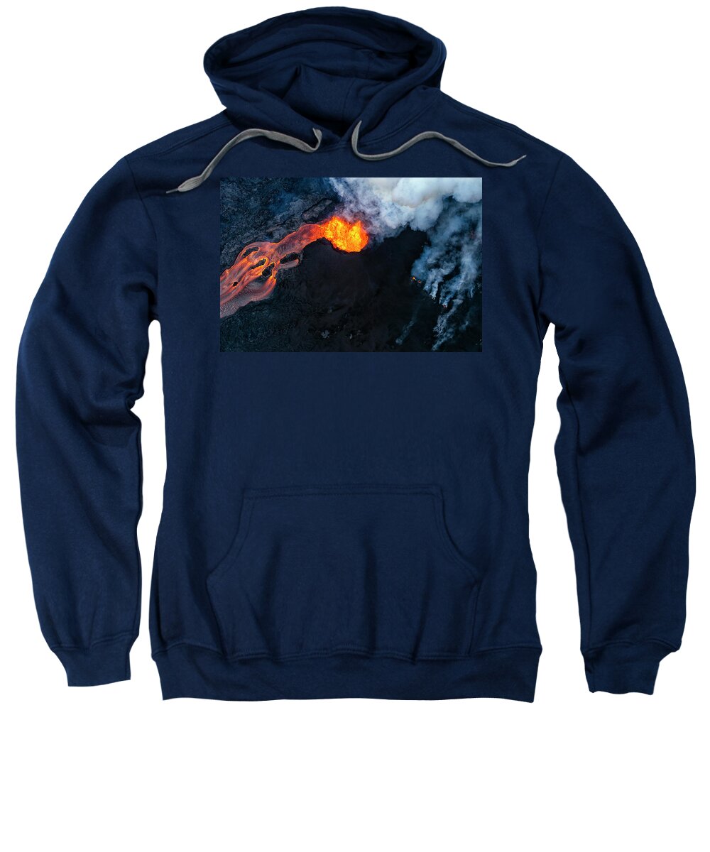 Puna Sweatshirt featuring the photograph Fissure 8 Cinder Cone by Christopher Johnson
