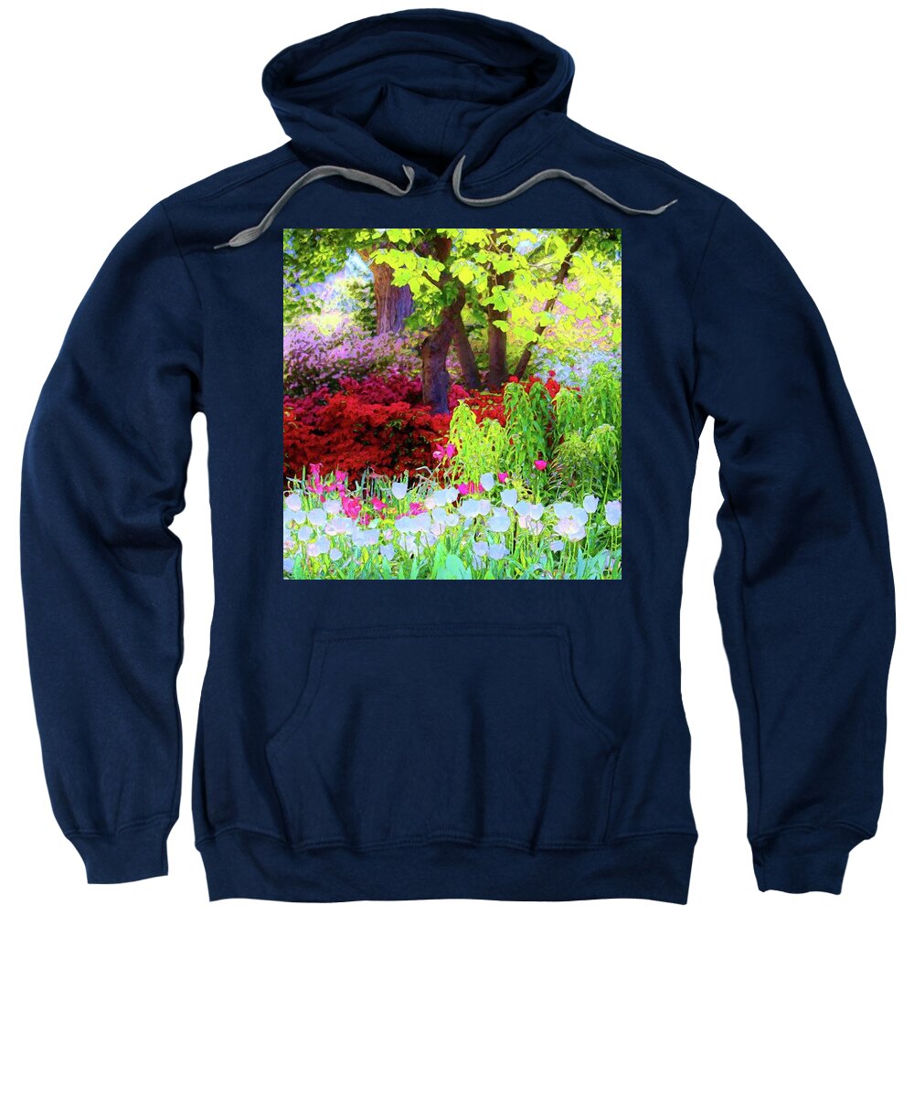 Trees Sweatshirt featuring the painting Forest Flower Colors by Susanna Katherine