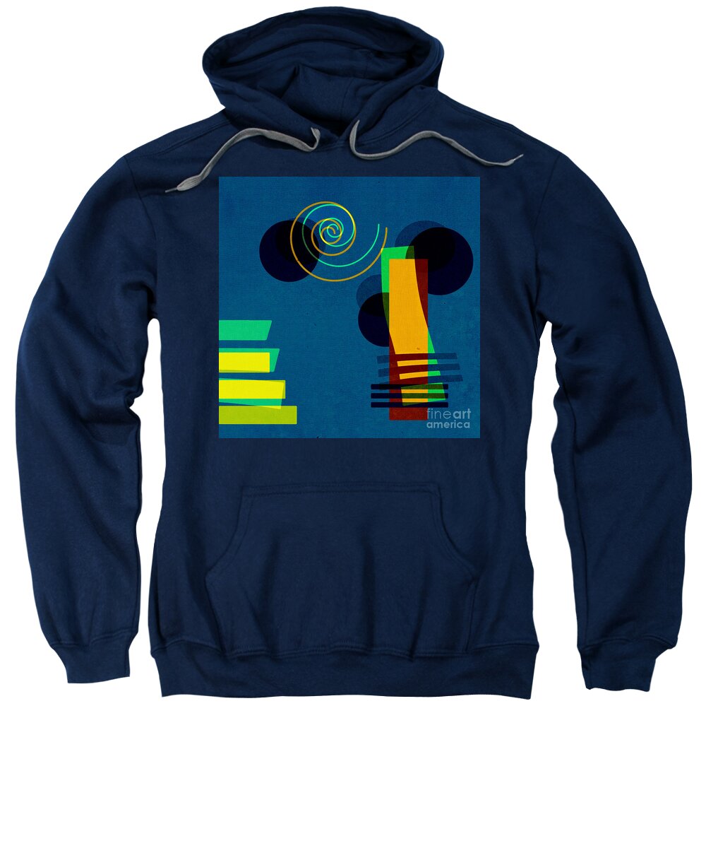 Abstract Sweatshirt featuring the digital art Formes - 03b by Variance Collections