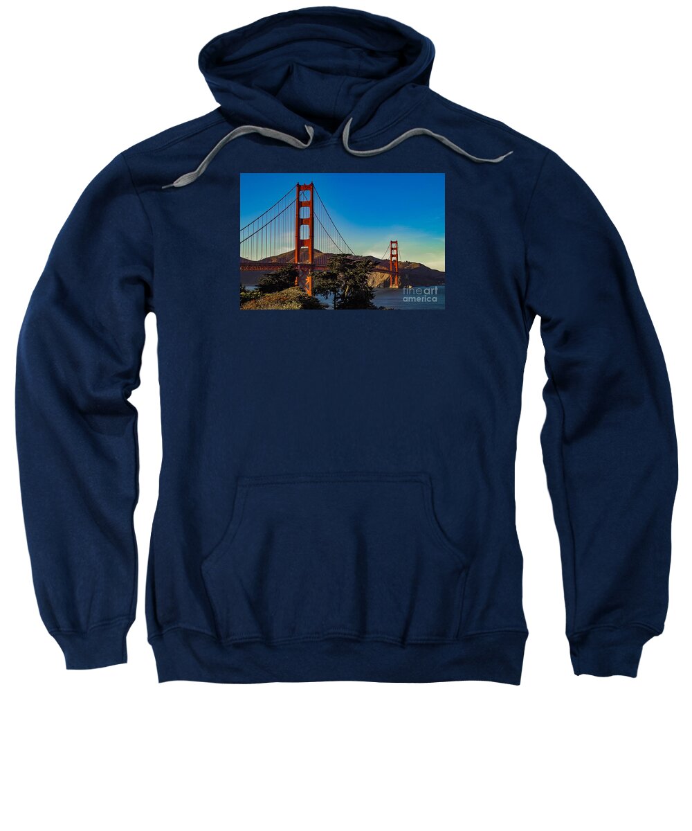 Golden Gate Bridge Sweatshirt featuring the photograph Golden Gate Bridge San Francisco California by Kimberly Blom-Roemer