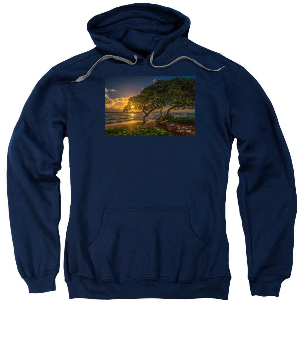 Hawaii Sweatshirt featuring the photograph Hawaiian sunrise by Izet Kapetanovic