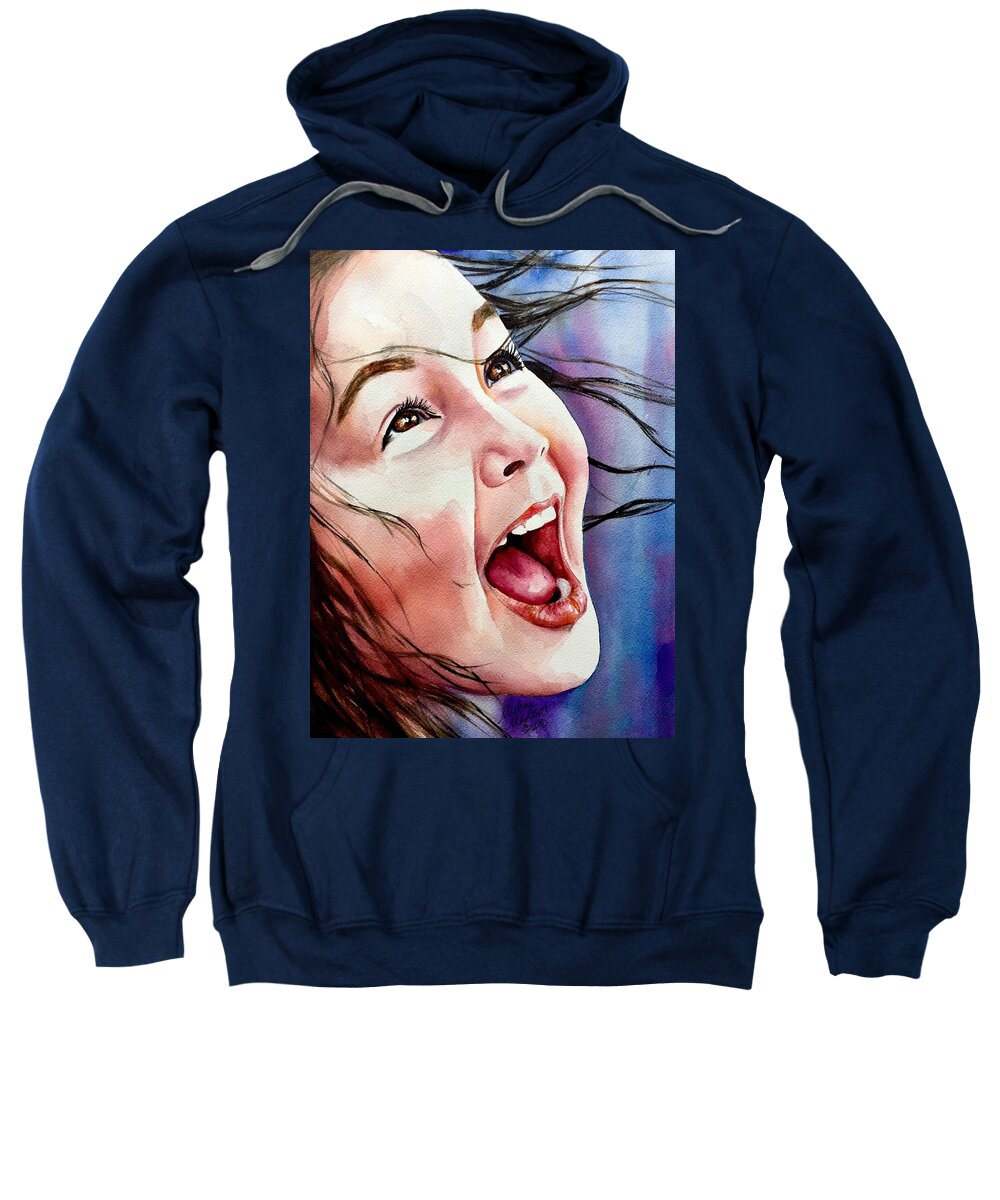 Child Sweatshirt featuring the painting Inner Radiance by Michal Madison