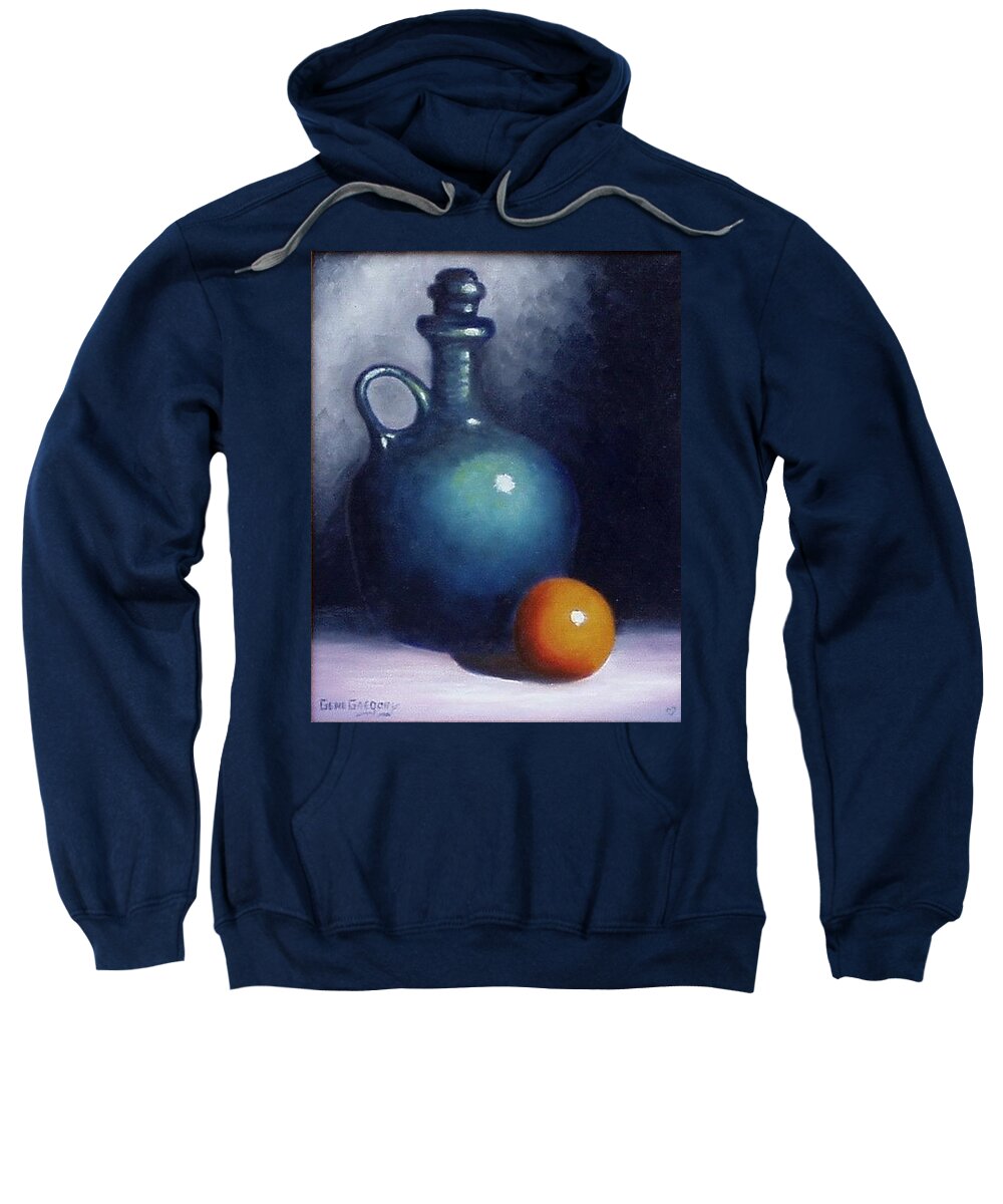 Still Life. Sweatshirt featuring the painting Jug and orange. by Gene Gregory