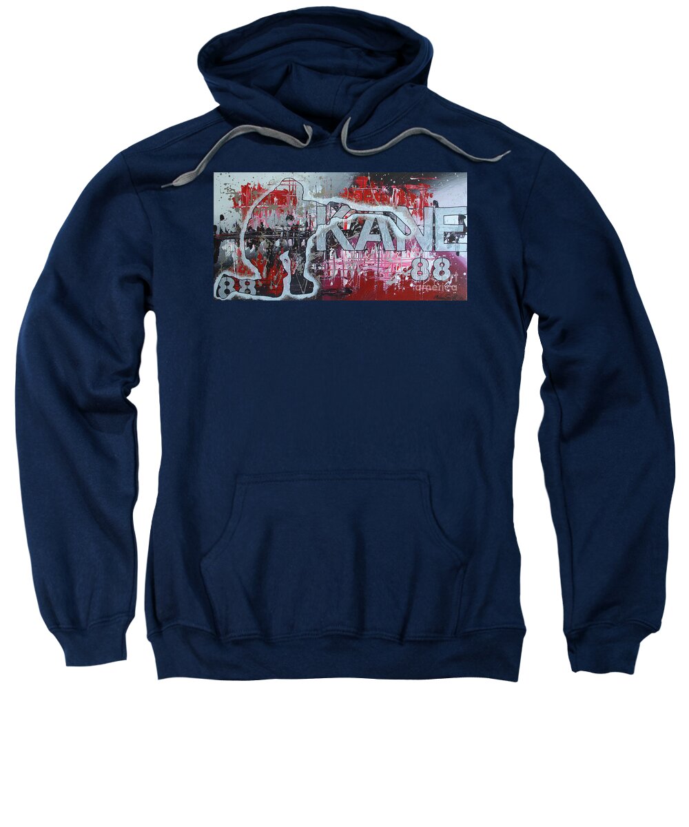 Kaner Sweatshirt featuring the painting Kaner 88 by Melissa Jacobsen