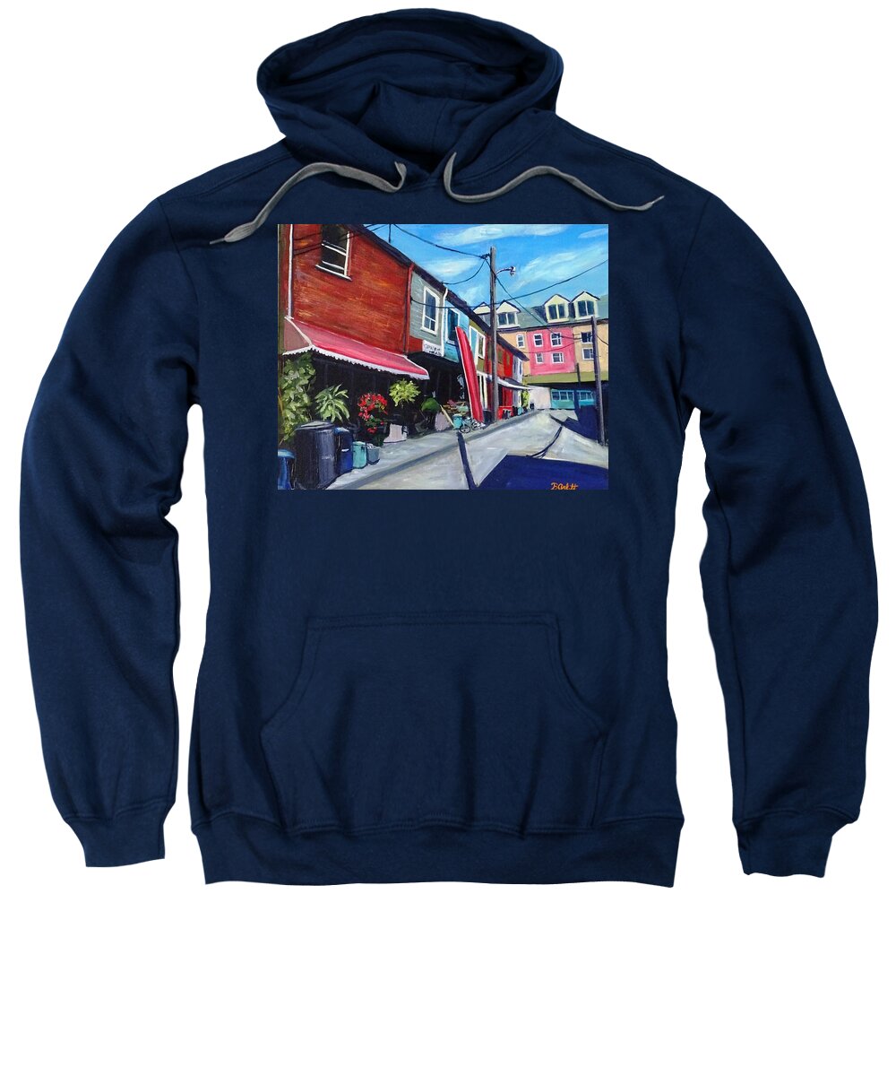 Landscape Sweatshirt featuring the painting Kensington Lane by Brent Arlitt