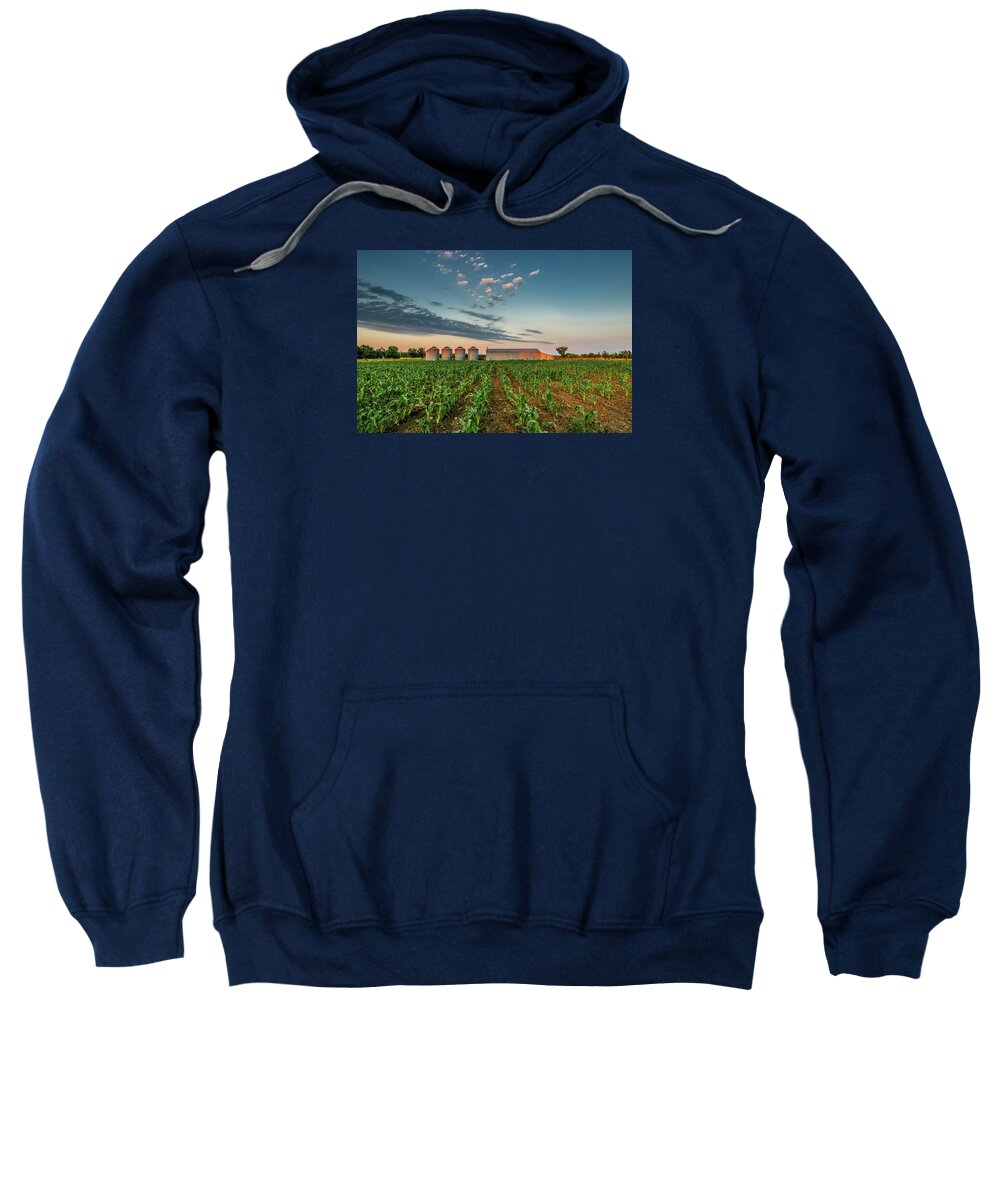 Ruralscape Sweatshirt featuring the photograph Knee High Sweet Corn by Steven Sparks
