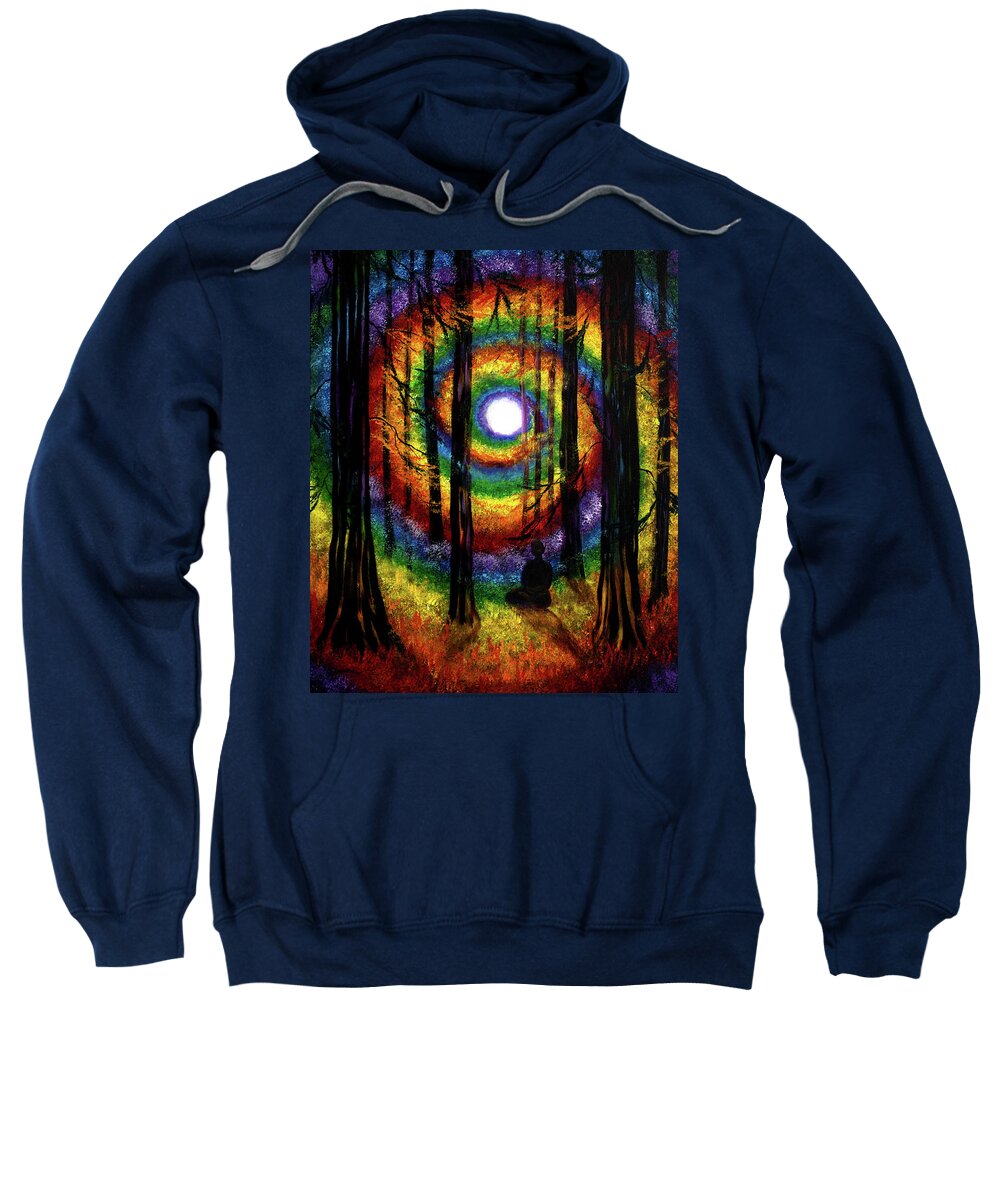 Buddha Sweatshirt featuring the painting Light of Tolerance by Laura Iverson