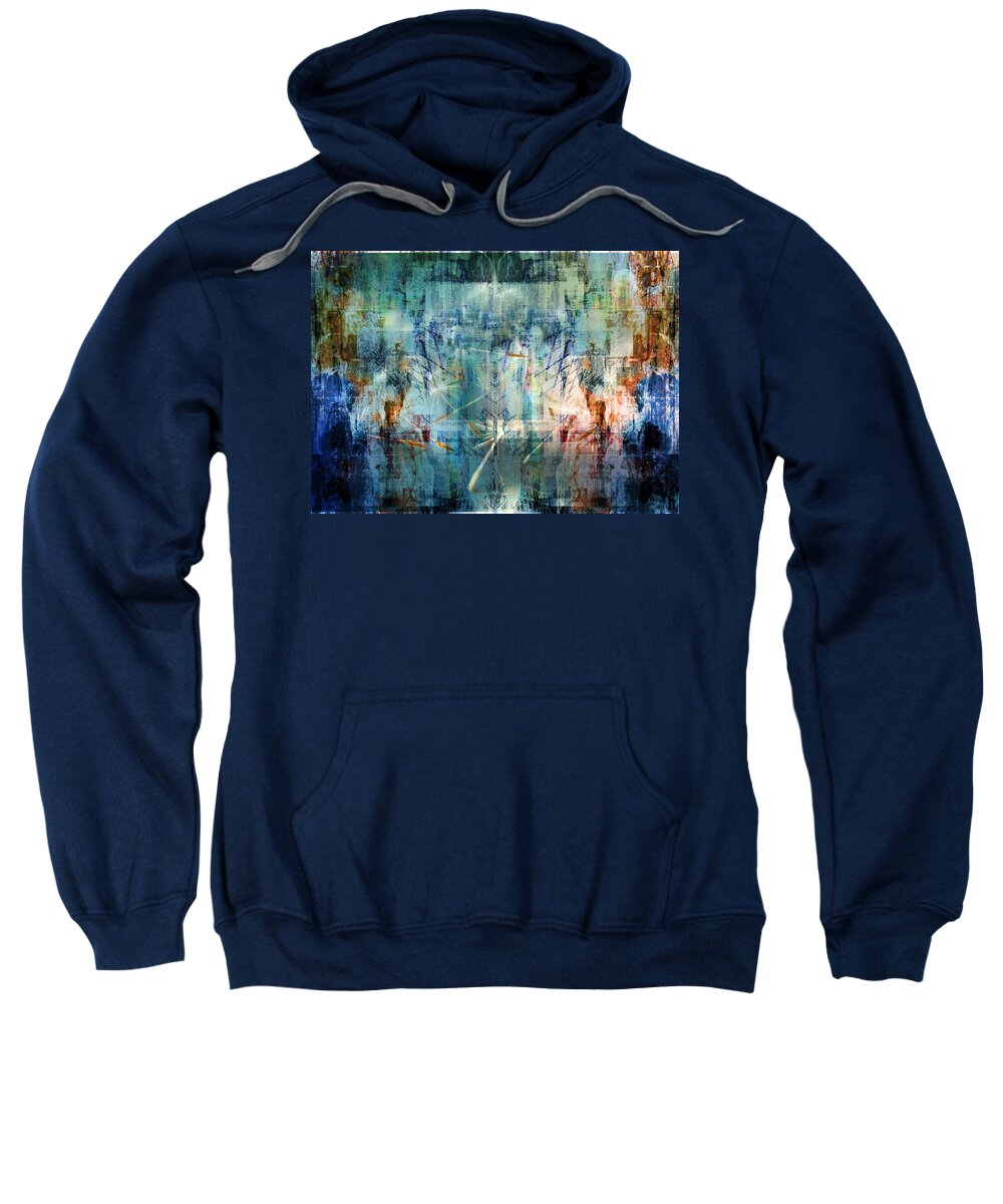 Abstract Sweatshirt featuring the digital art Line Up Strategy by Art Di