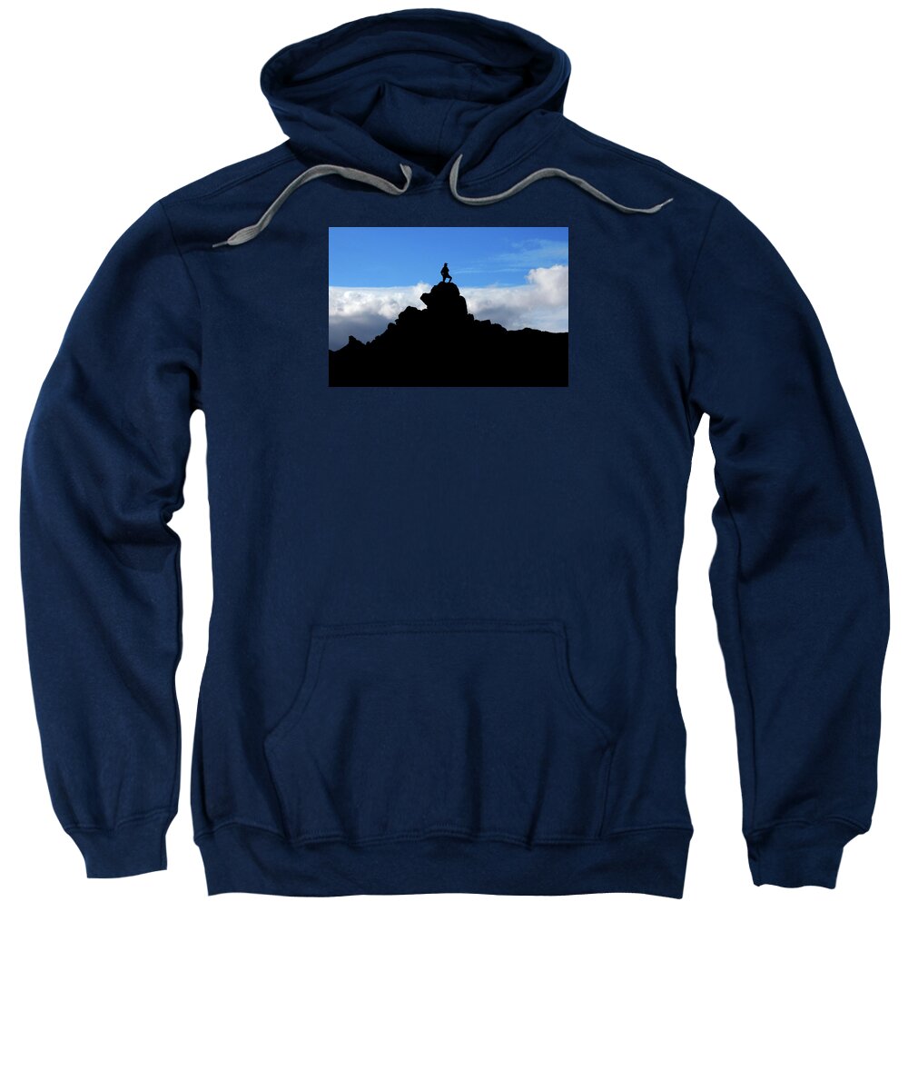 The Walkers Sweatshirt featuring the photograph The Summit Hunter by The Walkers