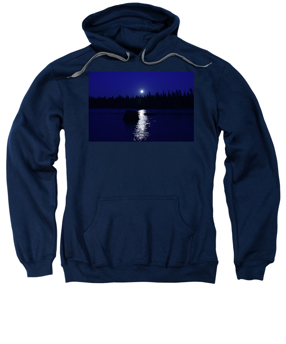 Outdoor Sweatshirt featuring the photograph Moonrise on a Midsummer's night by David Porteus