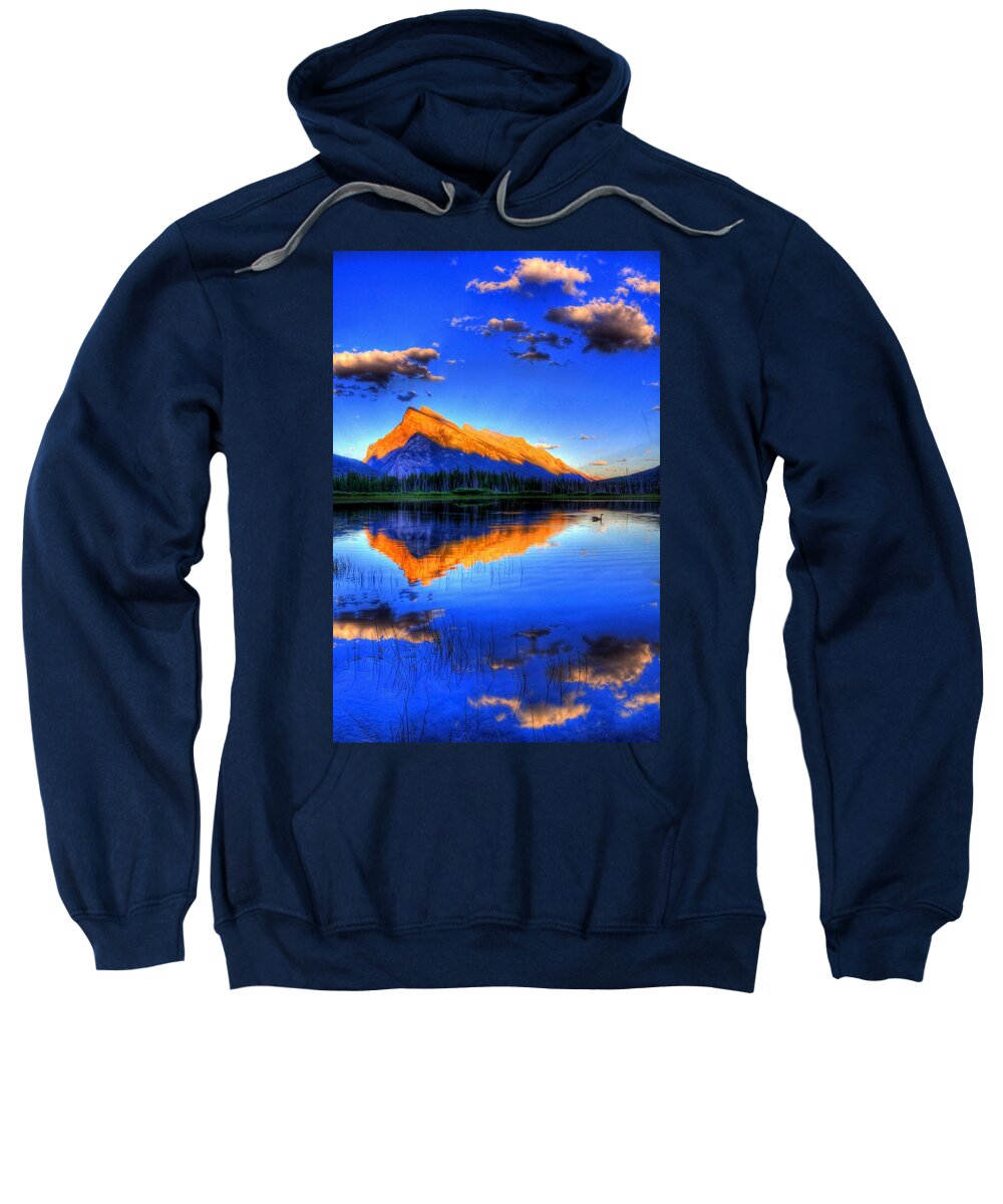 Mountain Sweatshirt featuring the photograph Mountain Reflection by Sean McDunn