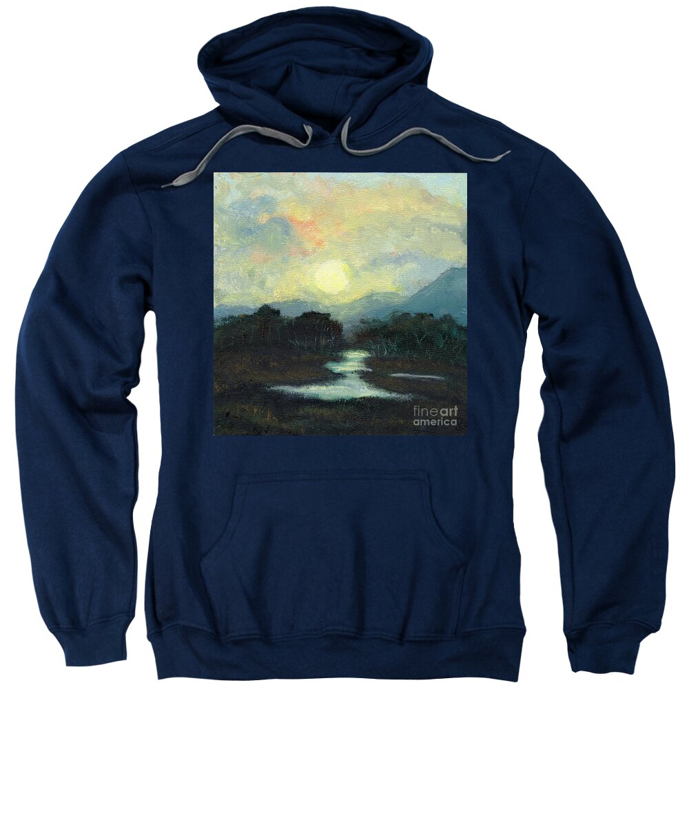 South America Sweatshirt featuring the painting Nicaragua Jungle Moon by Randy Sprout