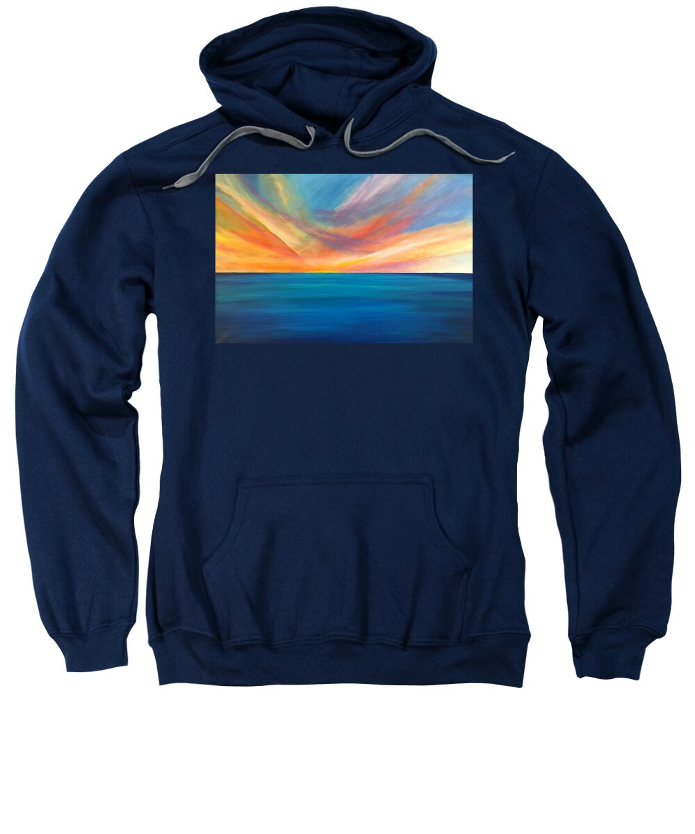 Canvas Sweatshirt featuring the painting On Things Above by Linda Bailey