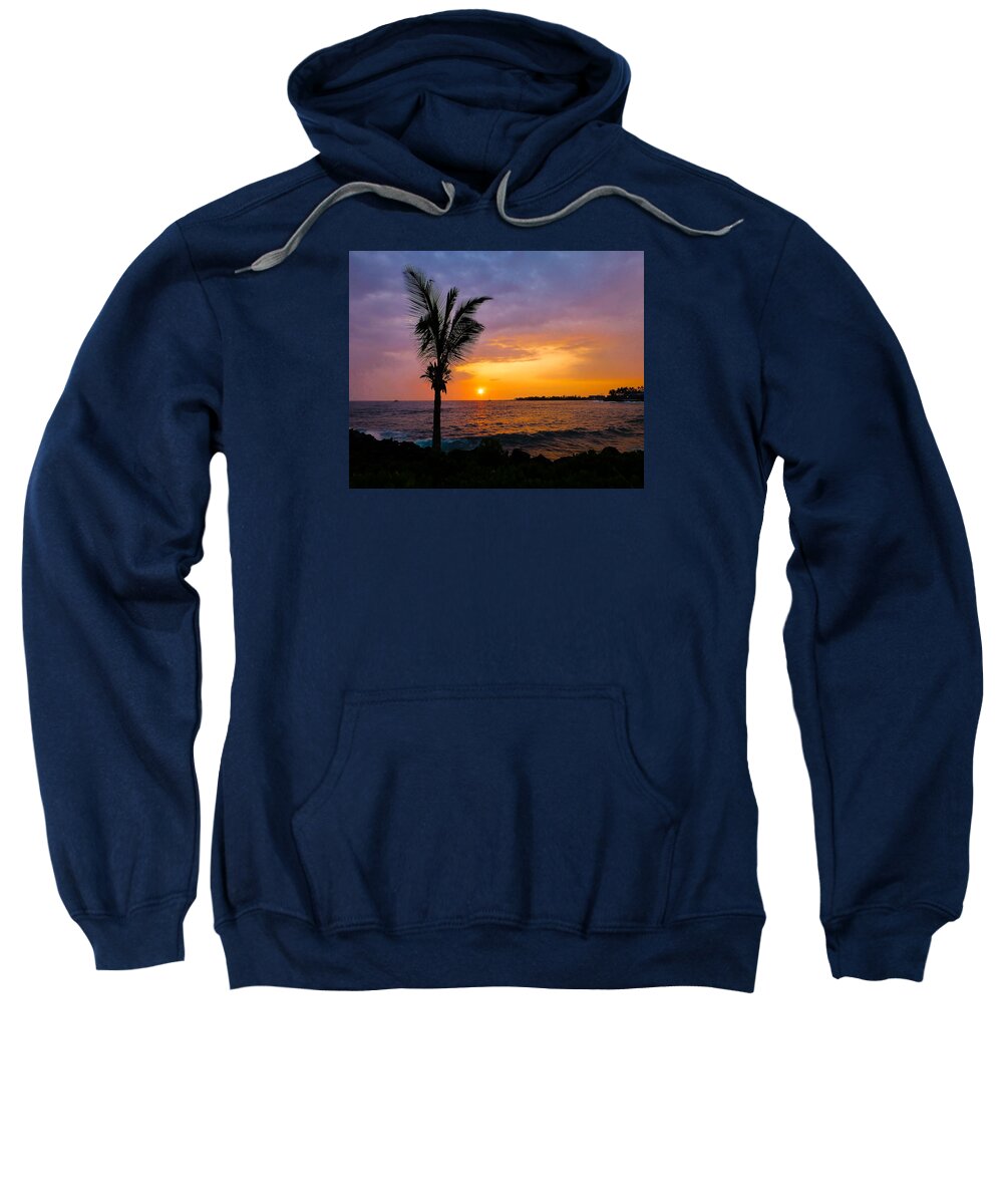 Hawaii Sweatshirt featuring the photograph Oneo Bay Sunset by Pamela Newcomb