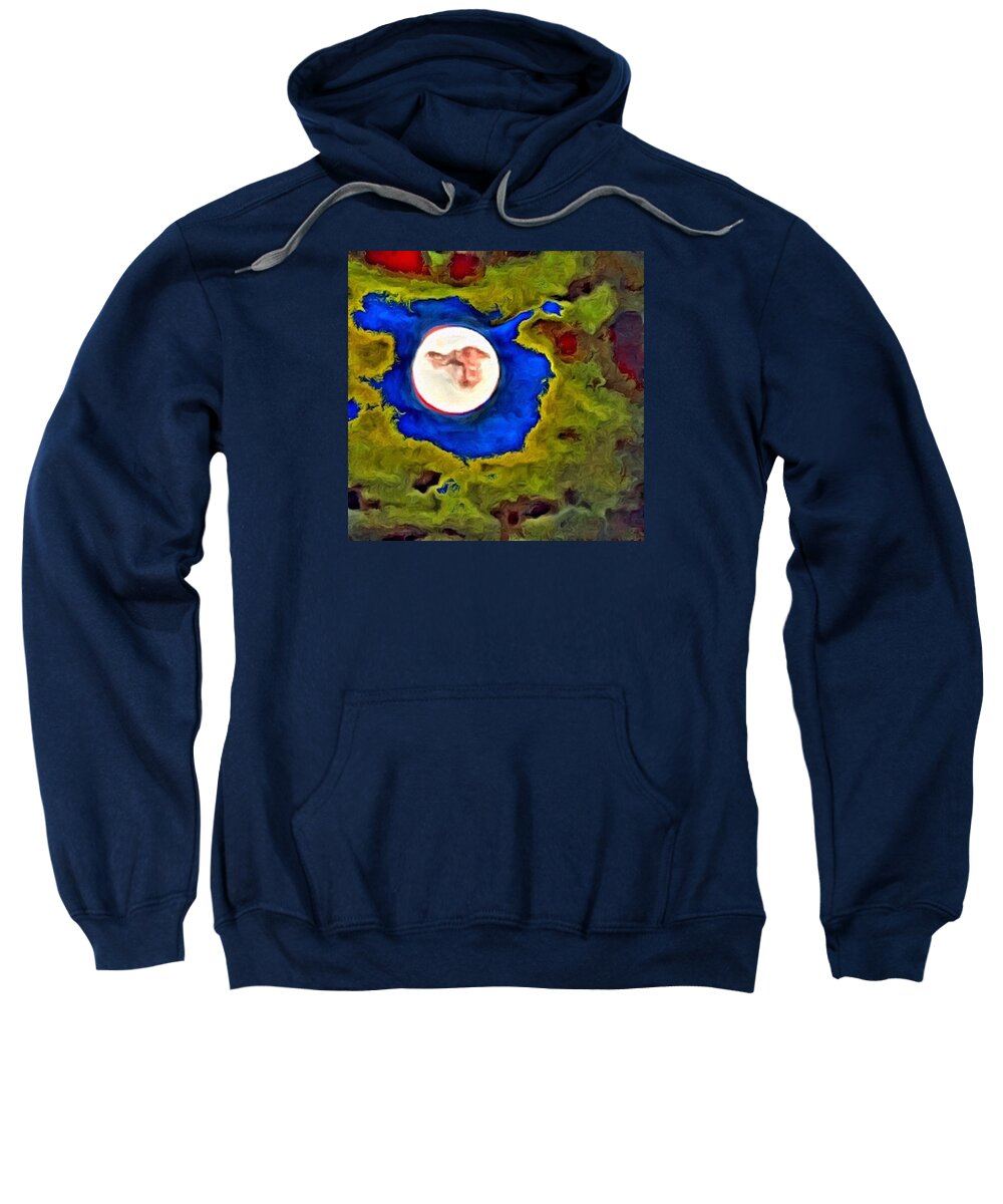 Moon Sweatshirt featuring the photograph Painted Moon by Al Harden