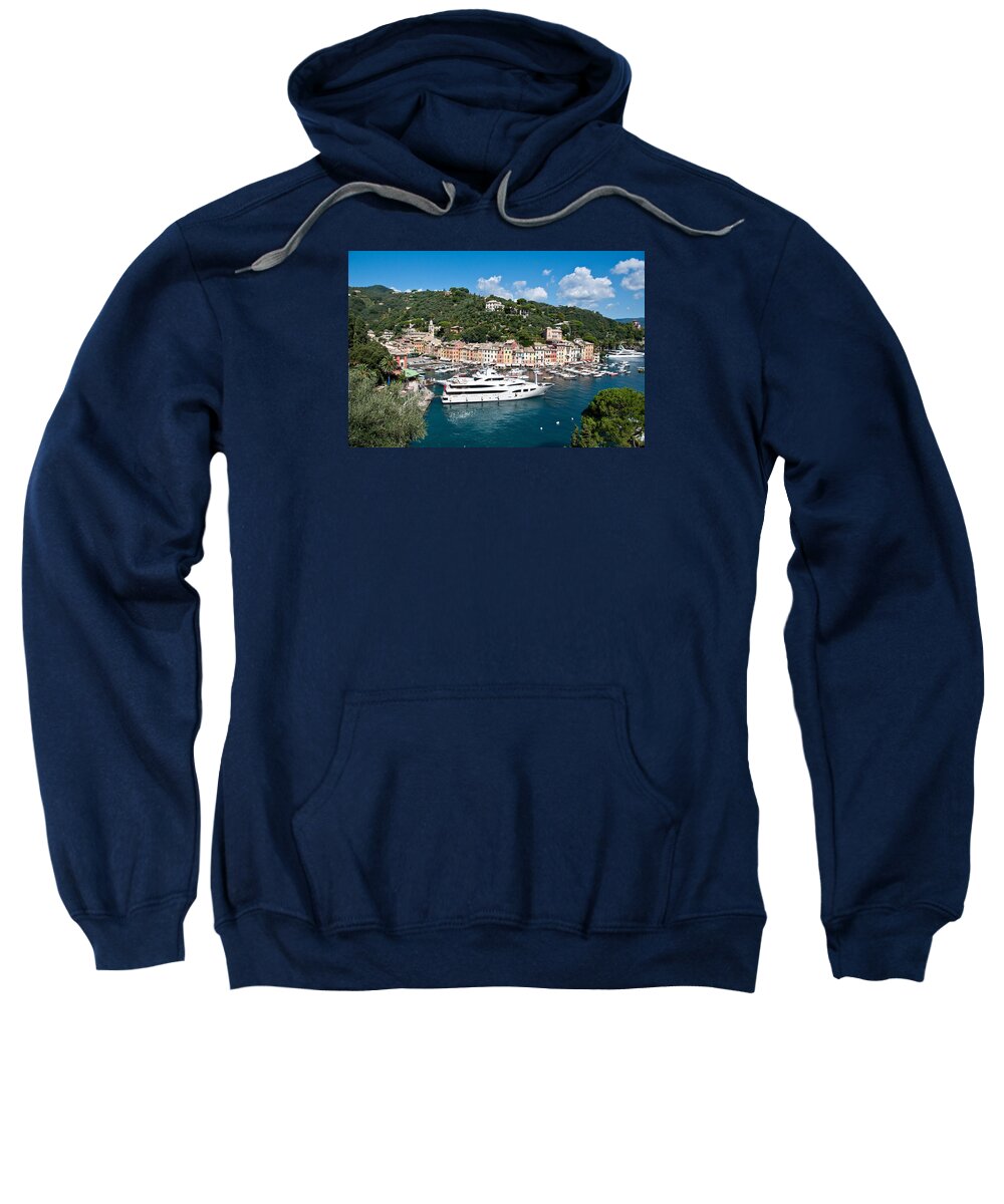 Portofino Sweatshirt featuring the photograph Portofino, Italy by Lev Kaytsner