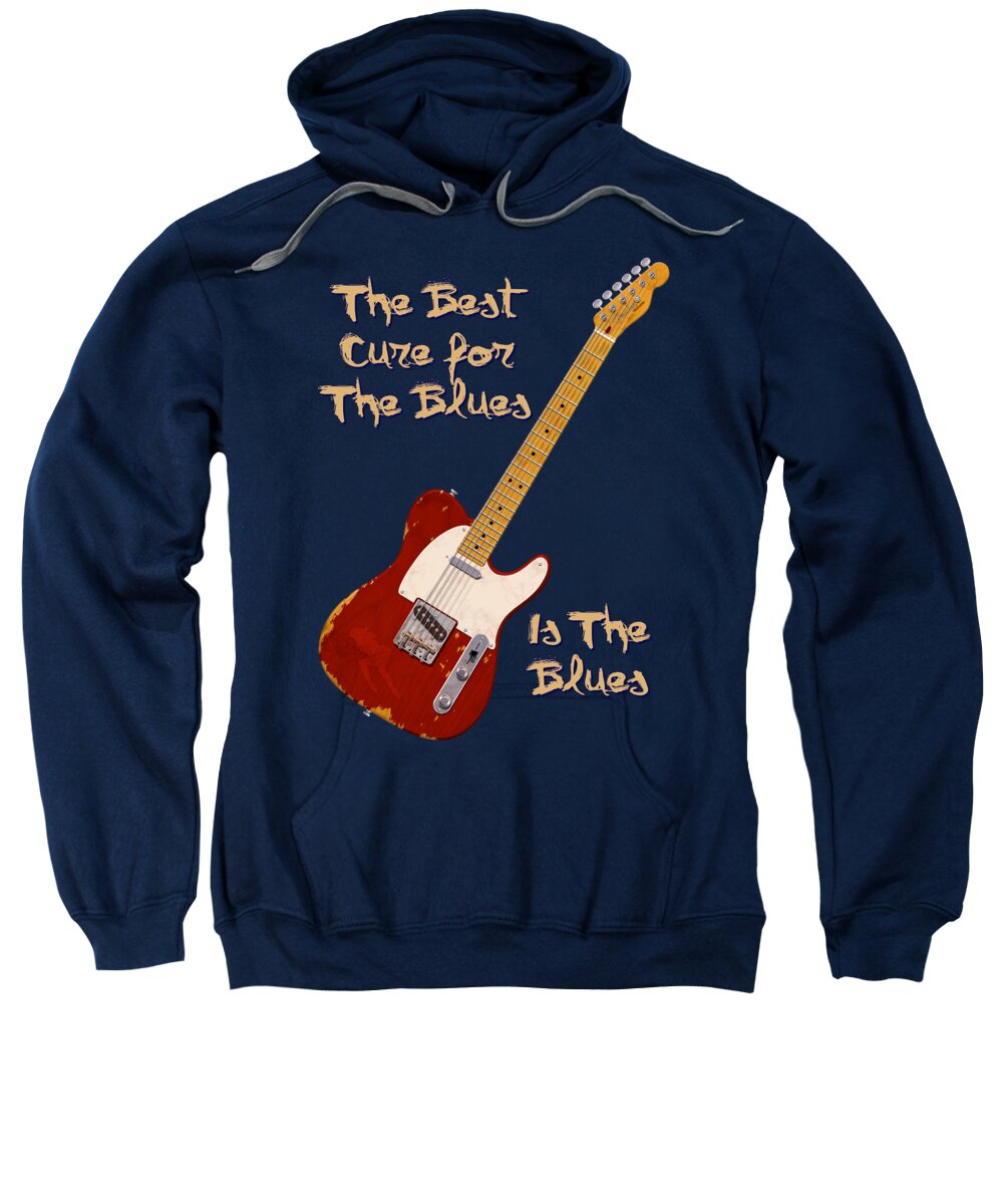 Telecaster Sweatshirt featuring the photograph Red Tele Cure For Blues T Shirt by WB Johnston
