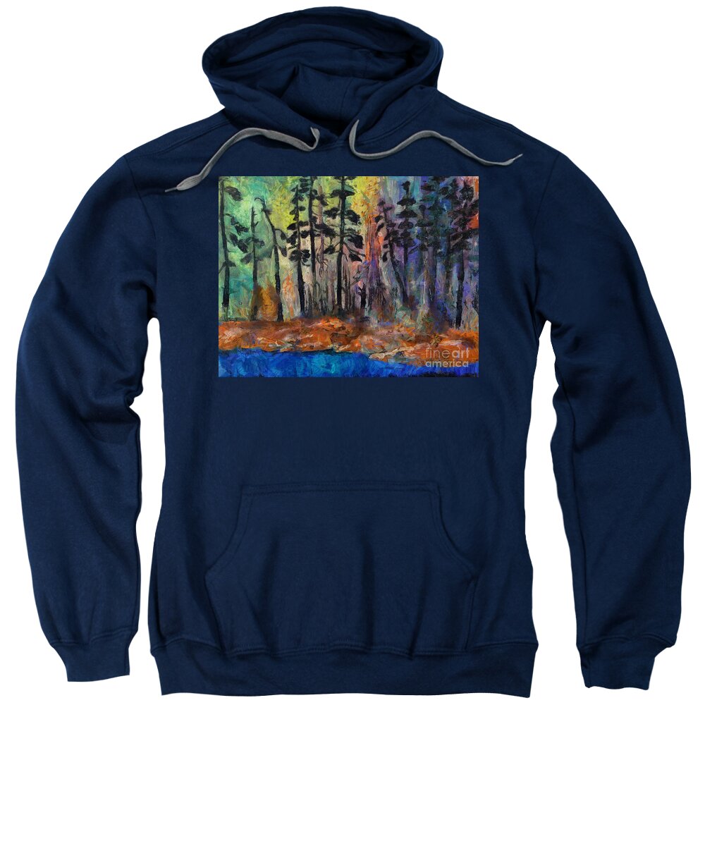 Trees Sweatshirt featuring the painting Remember Me by Claire Bull