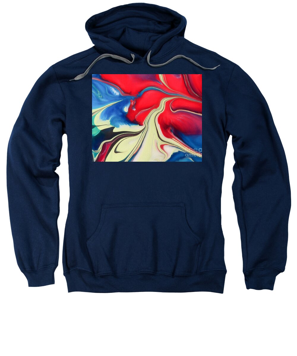 Abstract Sweatshirt featuring the painting Shasta by Patti Schulze