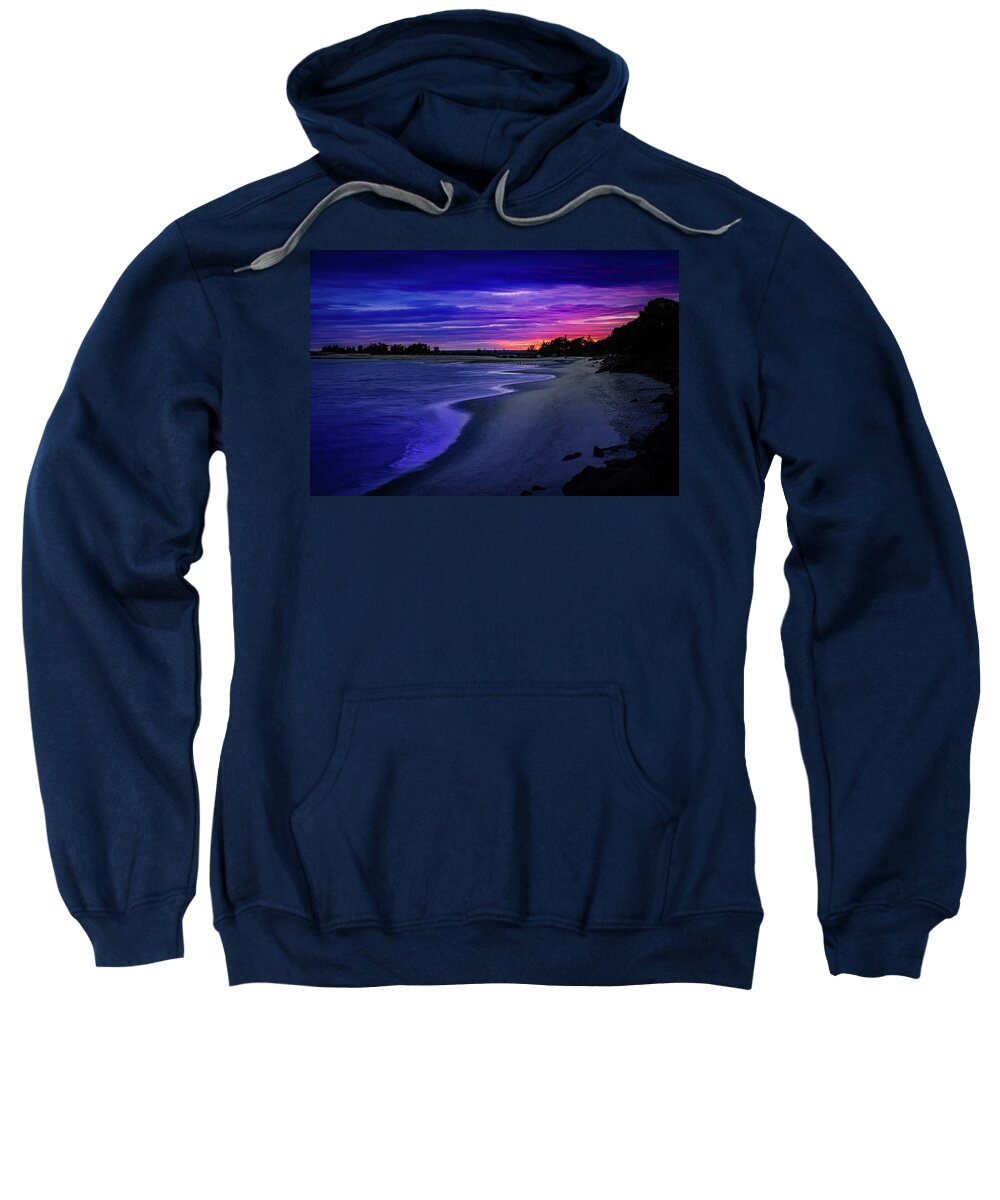 Jersey Shore Sweatshirt featuring the photograph Slow Waves Erupting Clouds by Mark Rogers