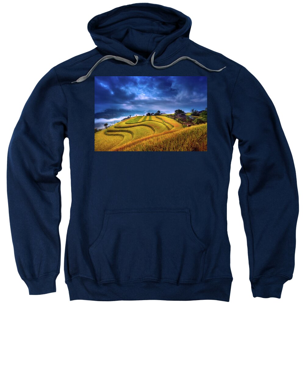 Vietnam Sweatshirt featuring the photograph Sunrise In Rural Vietnam by Mountain Dreams