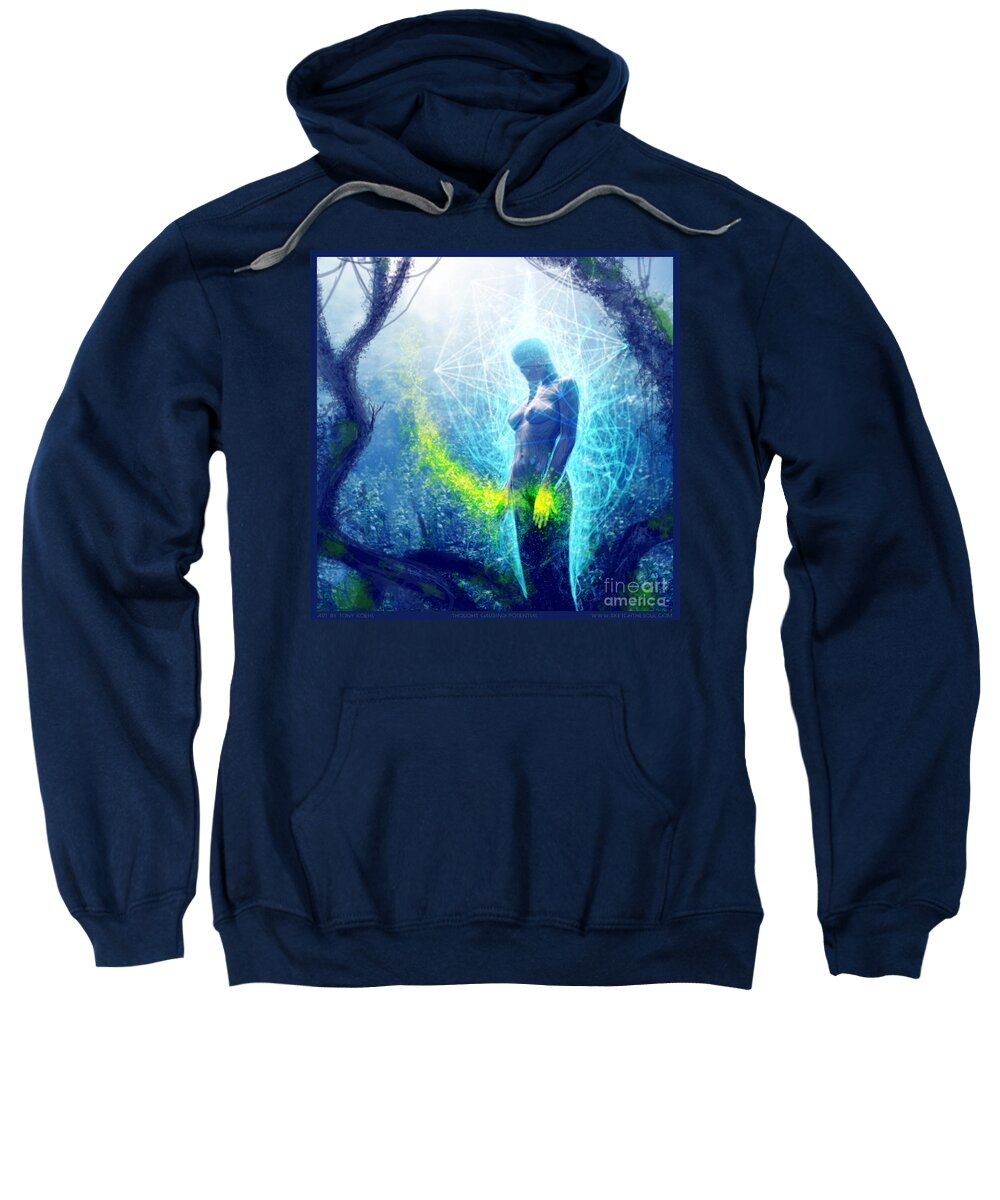 Tony Koehl Sweatshirt featuring the mixed media Thought Causing Potential by Tony Koehl