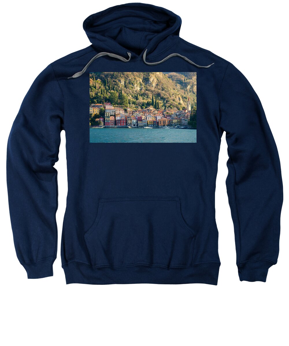 Village Sweatshirt featuring the photograph Varenna village by Mats Silvan