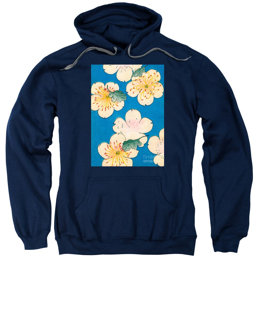 #faatoppicks Sweatshirt featuring the painting Vintage Japanese illustration of dogwood blossoms by Japanese School