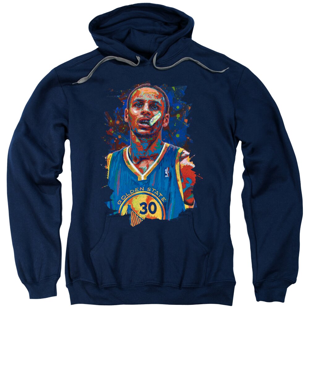 Stephen Curry Sweatshirt featuring the painting Warrior by Maria Arango