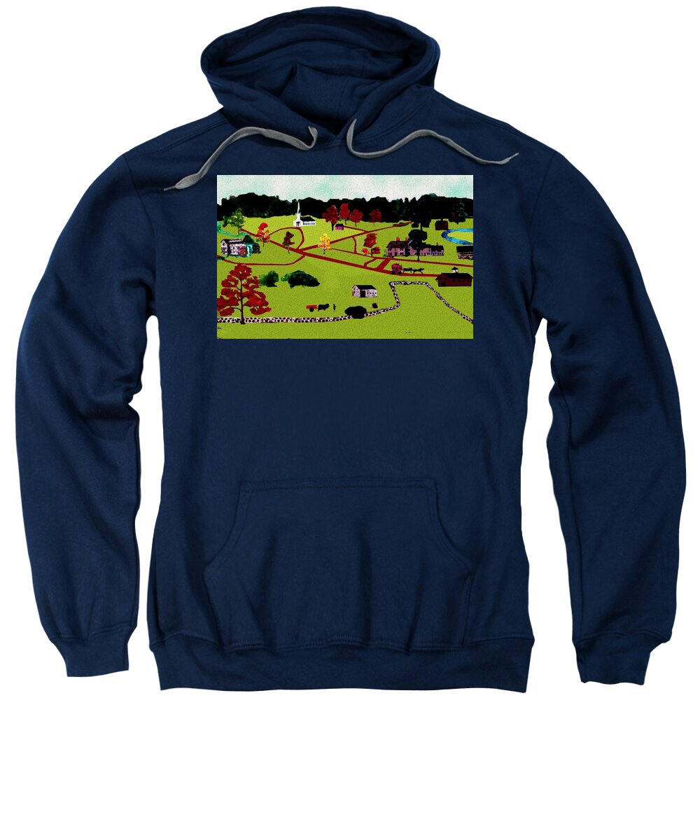 Henry Ford Sweatshirt featuring the digital art Wayside Inn and Environs by Cliff Wilson