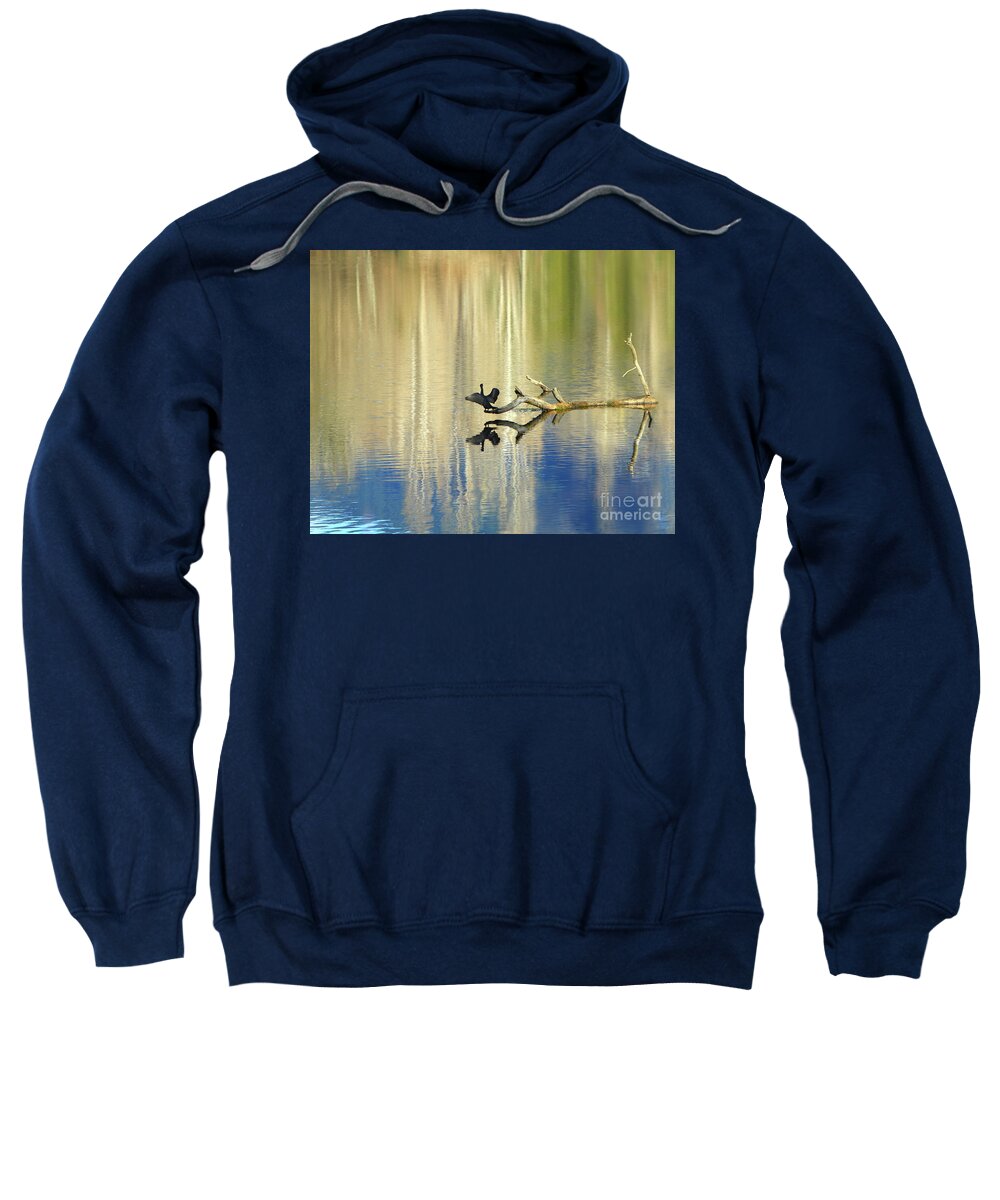 Cormorant Sweatshirt featuring the photograph Wingin' It by Michelle Twohig
