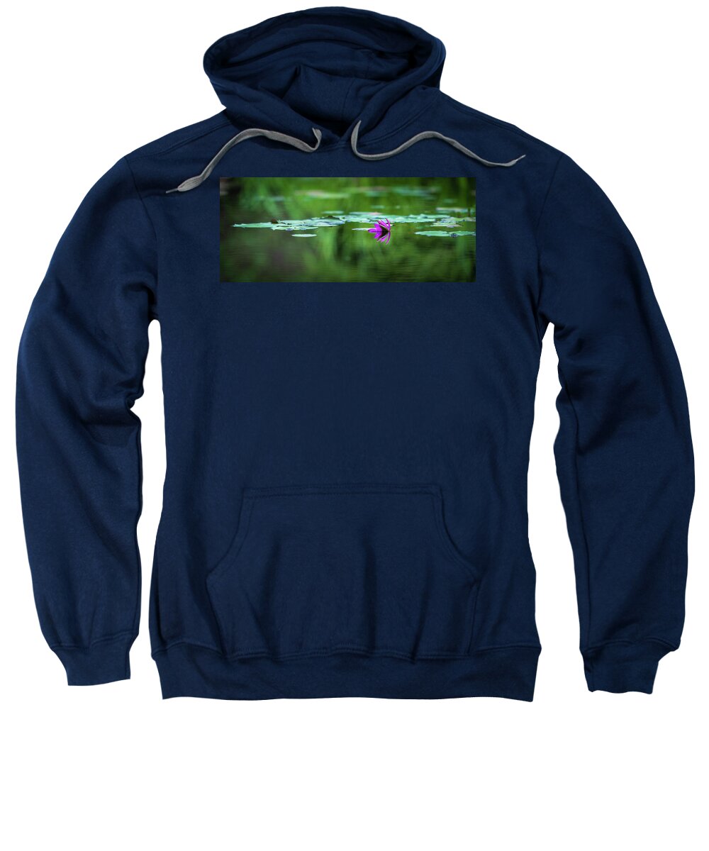 Water Sweatshirt featuring the photograph Zen Blossom by Laura Roberts