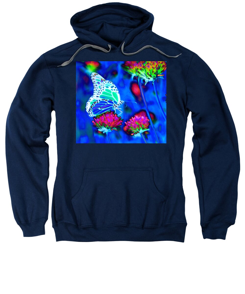 Butterfly Blue. Antennae Sweatshirt featuring the photograph Butterfly Blue by Tom Kelly