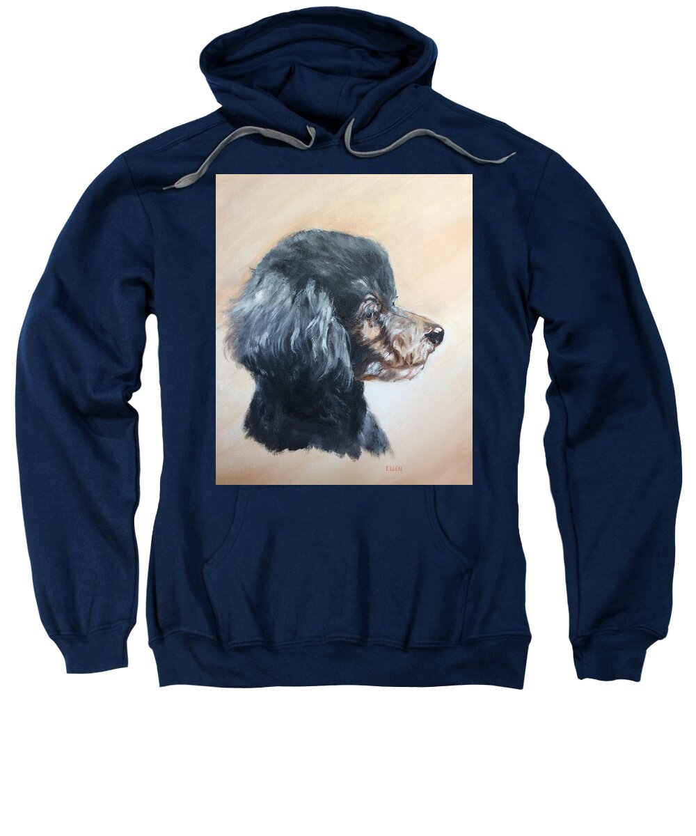 Poodle Dog Sweatshirt featuring the painting Jack by Ellen Canfield