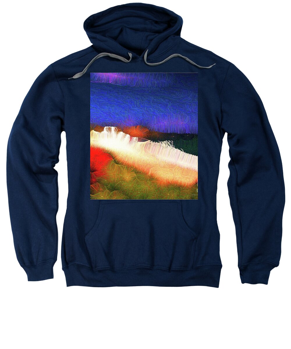 Polychromatic Sweatshirt featuring the mixed media Journey Towards a Brand New Day by Aberjhani